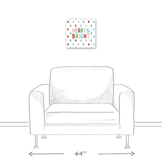Merry and Bright 12x12 Canvas Wall Art